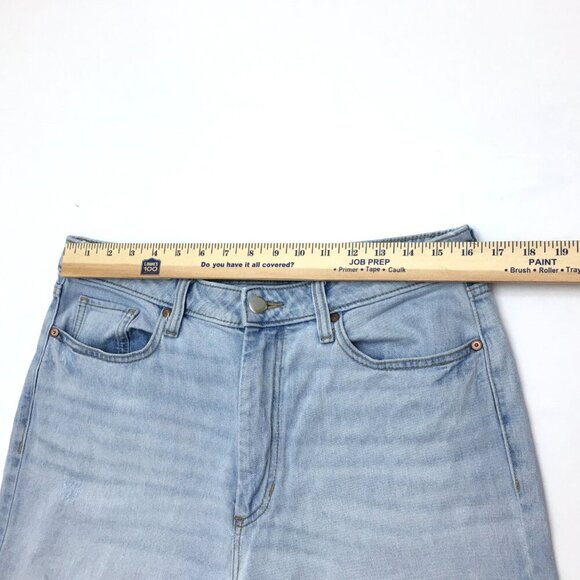 Elizabeth and James Jeans High Rise Crop Frayed Hems Stretch size 14 length 26" - Picture 4 of 9